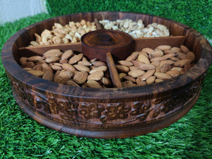 Wooden Dry fruit Box Round 12x12 Inch DFB02