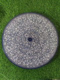 Lacquer Art Corner Table Naqshi ART VIp Blue pottery