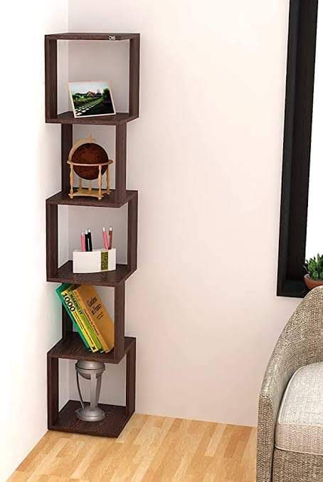 Floor Standing 6 Shelves/ Tier Wall Corner Shelf/ Display Rack for Home Decor Living Room WS128