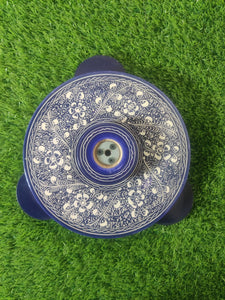 Lacquer Art Corner Table Naqshi ART VIp Blue pottery