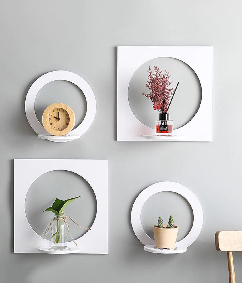 Round and square Wall Floating Shelves  (WS125)
