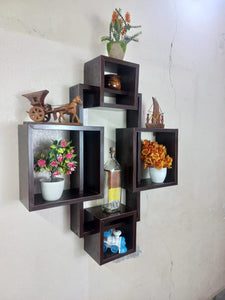 Set Of 5 Cube Intersecting Shelves  (WS-216)