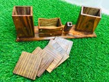 Office Desk Organizer Multi-Functional Wooden Handmade