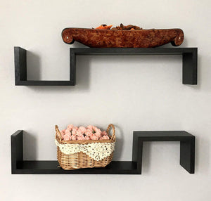 S Shelves - Stylish and Functional Wall Shelf (WS104) set of 2