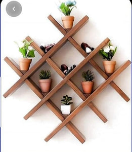 Indoor Wall Hanging Wooden Square Wall Shelve (WS140)