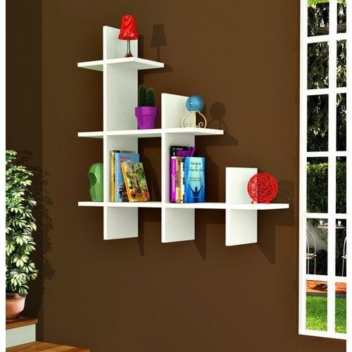 Home Wall Mounted Multipurpose Decorative Floating Spine Shape Shelve (WS141)
