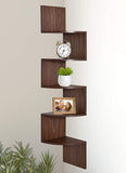 Wooden Corner Zigzag Shelves  (WS-113)