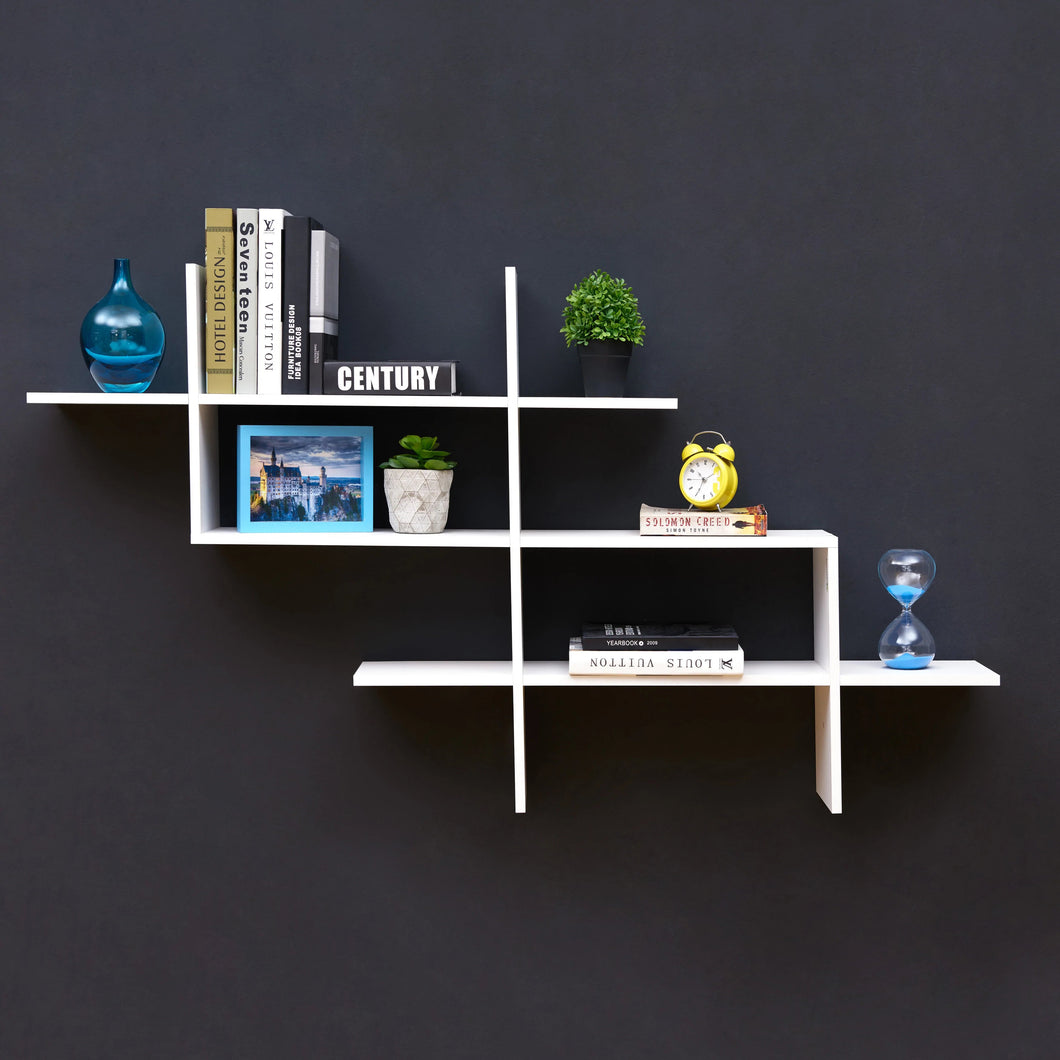 Three Tier Intersecting Shelves - Unique Floating Display (WS130)
