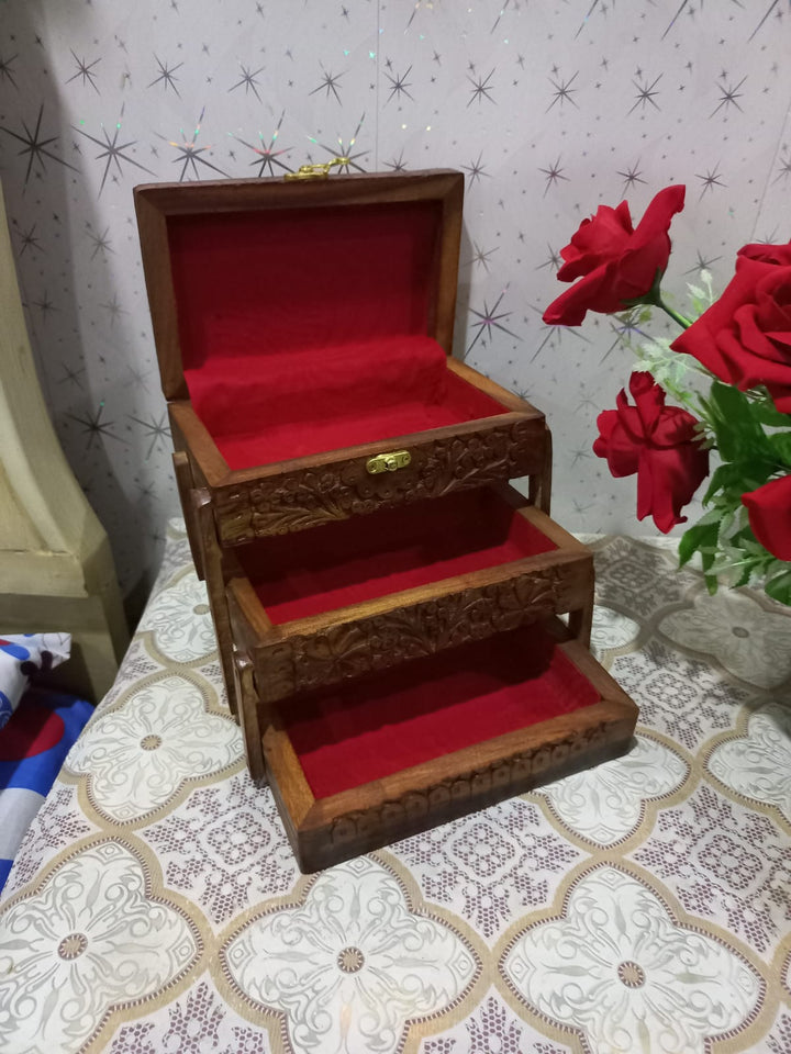 Beautiful Carving Jewelry Box 3 Portion