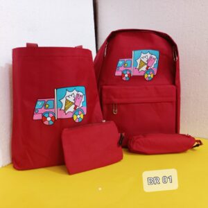 PACK OF 4 LADIES BAGS Red