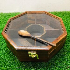 Wooden Dry fruit Box Round 10x10 Inch