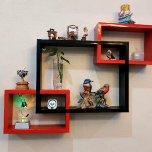 Wooden Box Shelves - Rustic Wall Décor Storage (WS111)