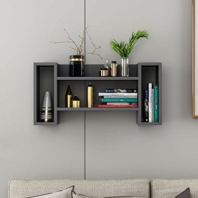 Wall Mounted Bookcase - Floating Shelves for Living Room or Home Office (WS208)