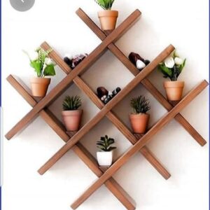 Indoor Wall Hanging Wooden Square Wall Shelve (WS140)