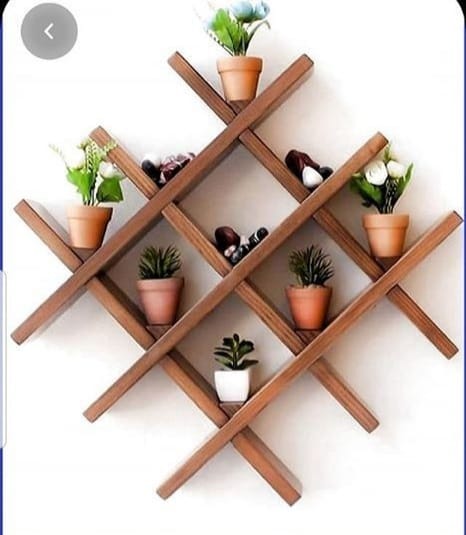 Indoor Wall Hanging Wooden Square Wall Shelve (WS140)