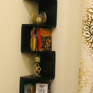 Wooden Corner Zigzag Shelves  (WS113)