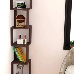 Floor Standing 6 Shelves/ Tier Wall Corner Shelf/ Display Rack for Home Decor Living Room WS128