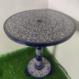 Lacquer Art Corner Table Naqshi ART VIp Blue pottery